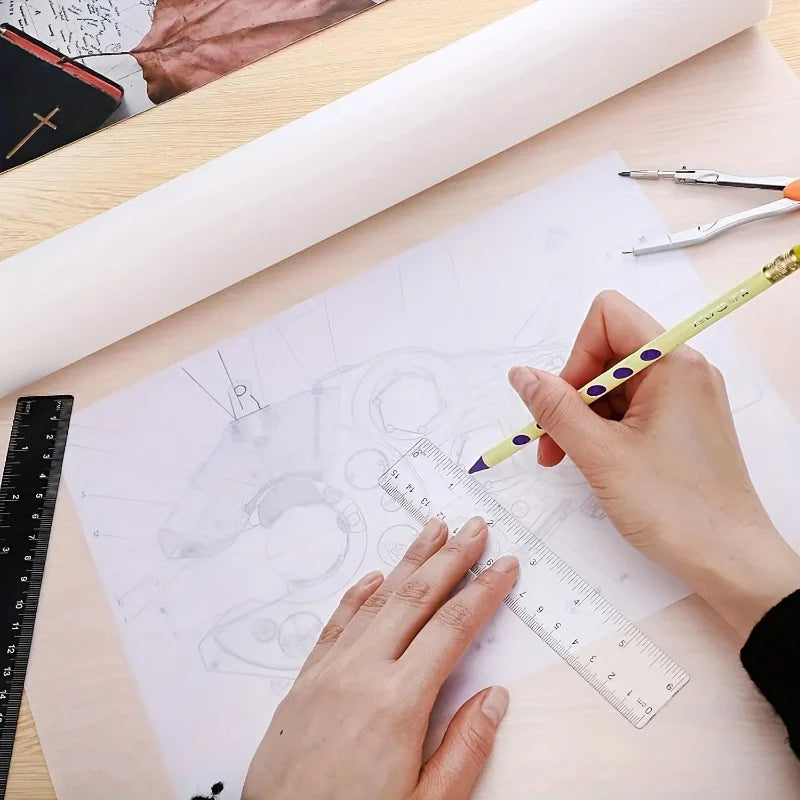17in x 25yd, White Trace Paper Pattern Paper Translucent Tracing Paper for Sewing, Drawing, Sketching, Gift Wrapping