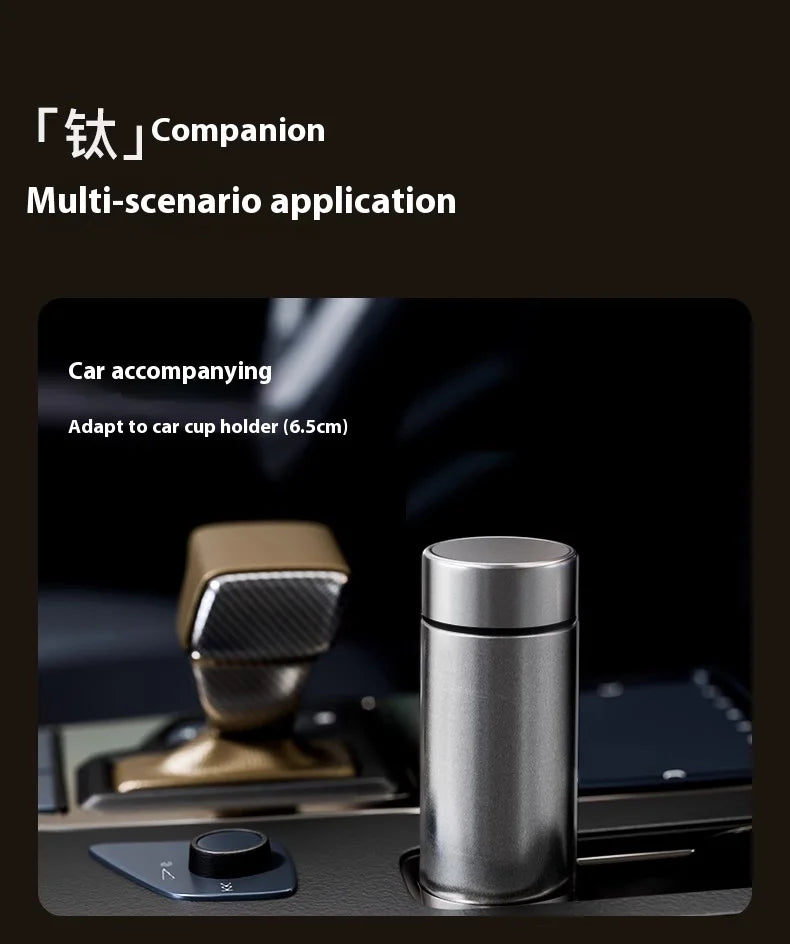 Gianxi Pure Titanium Insulated Cup Men'S And Women'S High-End Water Cup Portable Tea Cup Tea Water Separation Titanium Cup
