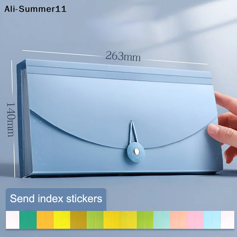 【Wq0】【MA3】13 Pockets Expanding File Folder Accordion Document Organizer Check Receipts Bill Card Ticket Holder PP Wallet Case