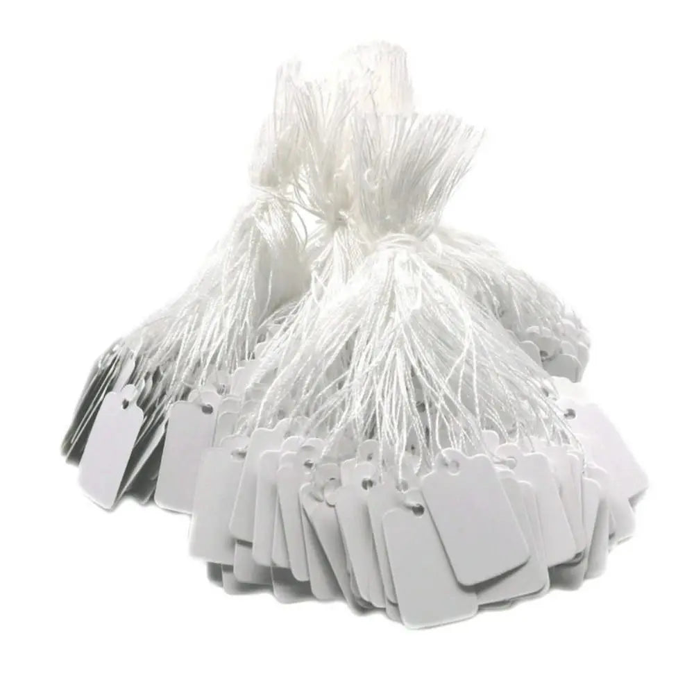 100PCS Round Rectangle Gold/Silver Edge Retail Supplies Display Tool Hanging Tags Jewelry Price Labels Jewellery Hangtags
