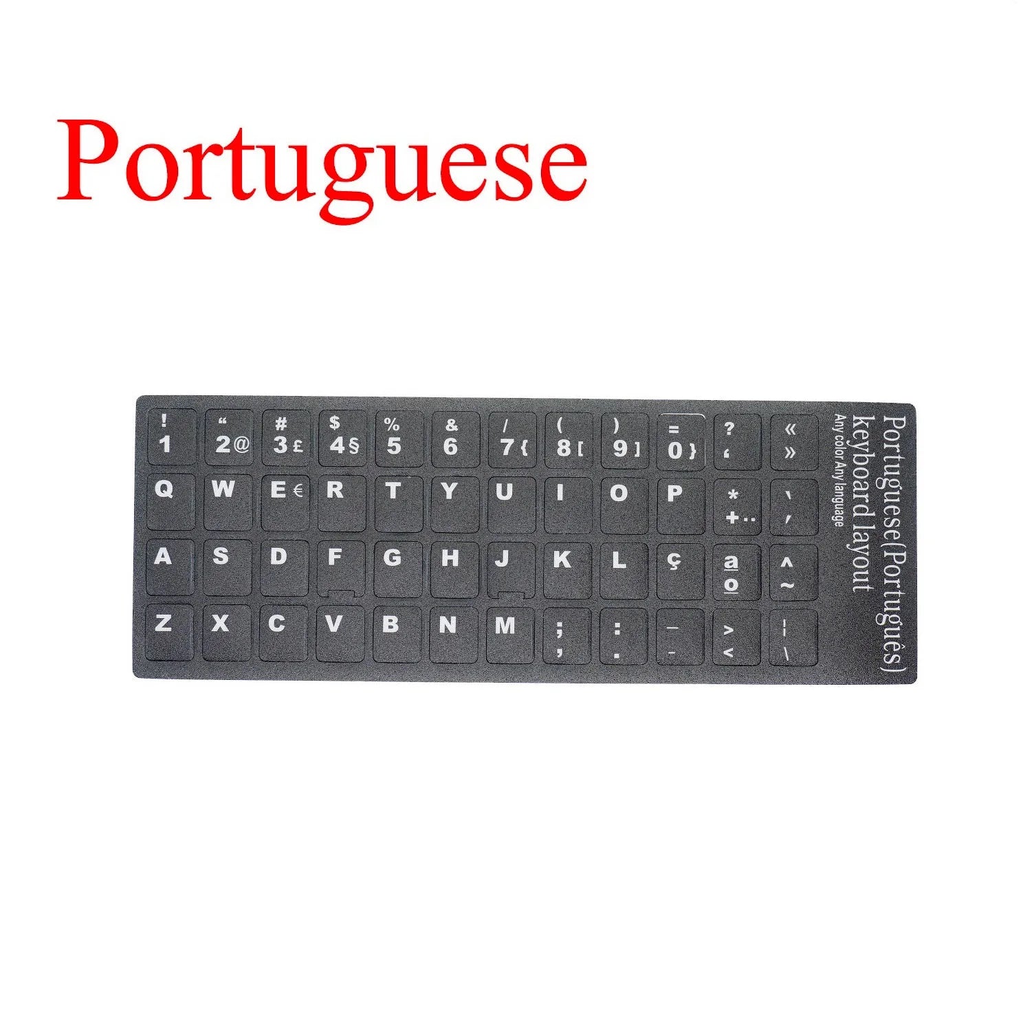 1PC Multicolor PVC Keyboard Stickers Self-adhesive Cover Sticker Russian Ukraine Arabic English Hebrew Italian Spanish Sticker