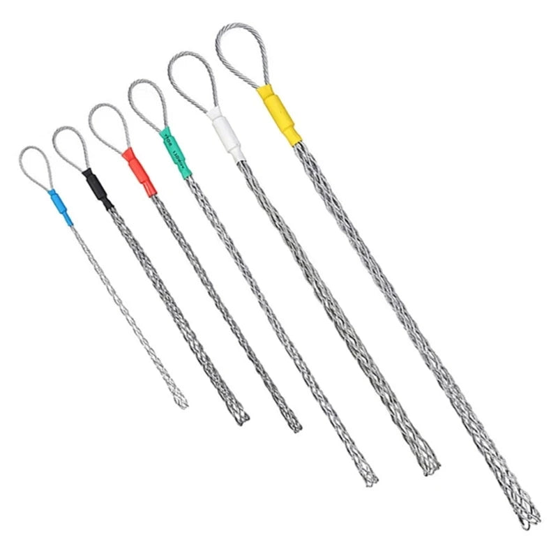 6 Colors Cable Puller Wire Grip Galvanizing Metal Cable Pulling Socks Mesh Puller Antislip Pipe Conduit Pull Net Cover 4-25mm