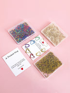 100 Heart-Shaped Metal Colorful Paper Clips, Note Card Bookmark Clips, Creative Office Supplies, Stationery Gifts for Friends