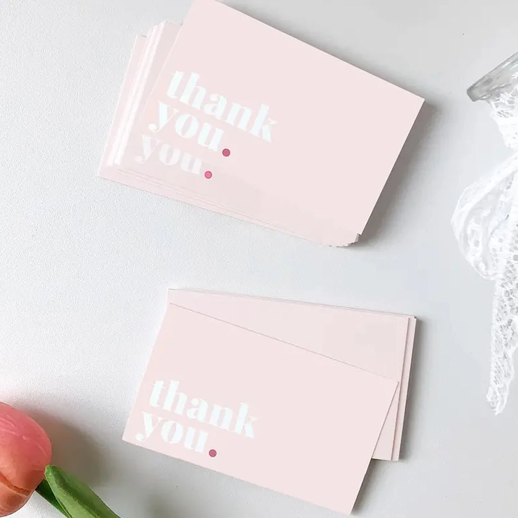 50pcs Thank You Card Small Business for  Wedding Party Baby Shower Card,Thank You Notes Thanksgiving ,Graduation Party 2025
