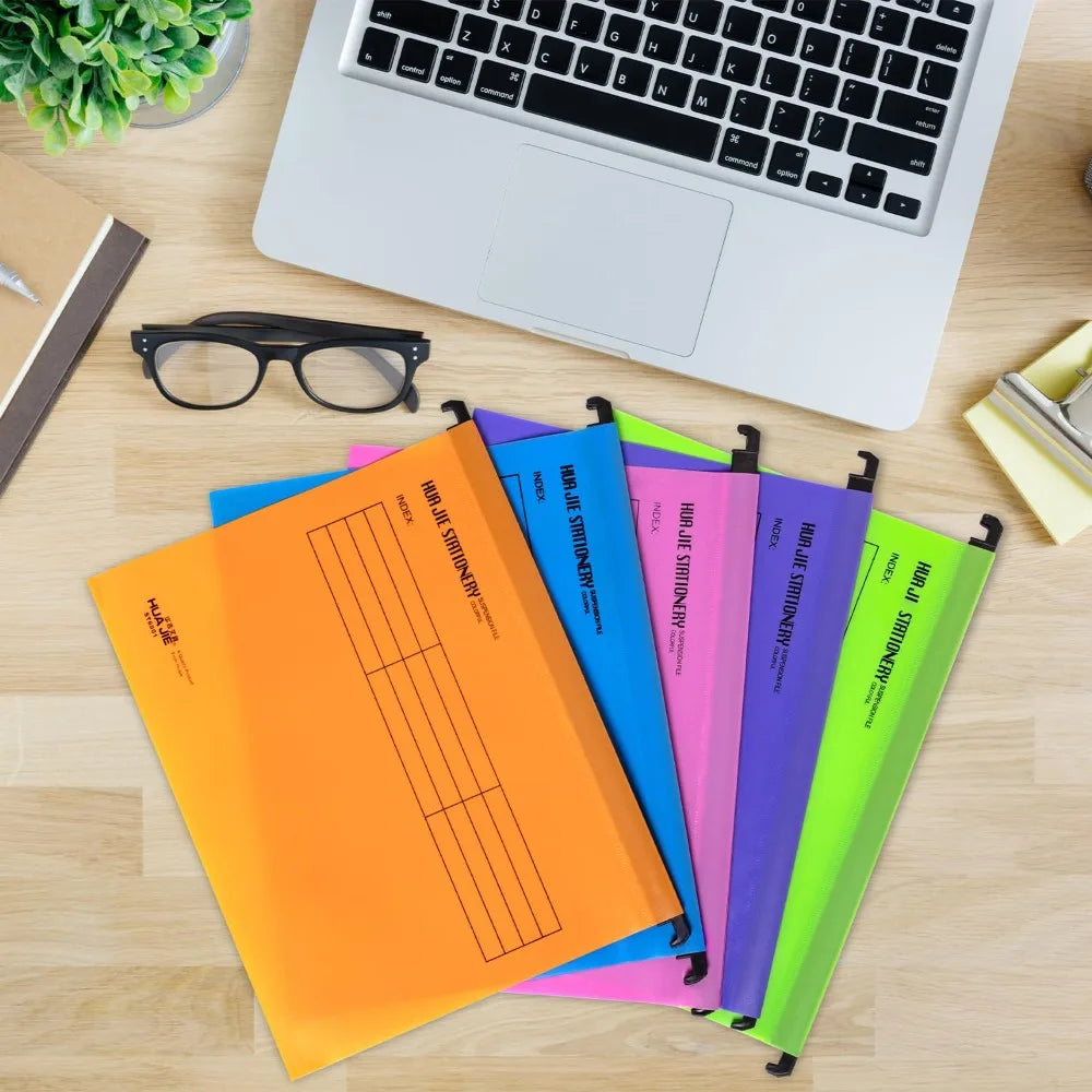 PVC A4 Quick Labor Folder with Hook A4 A4 Suspension Files Color Random Suspended Type Hanging File Folders Office