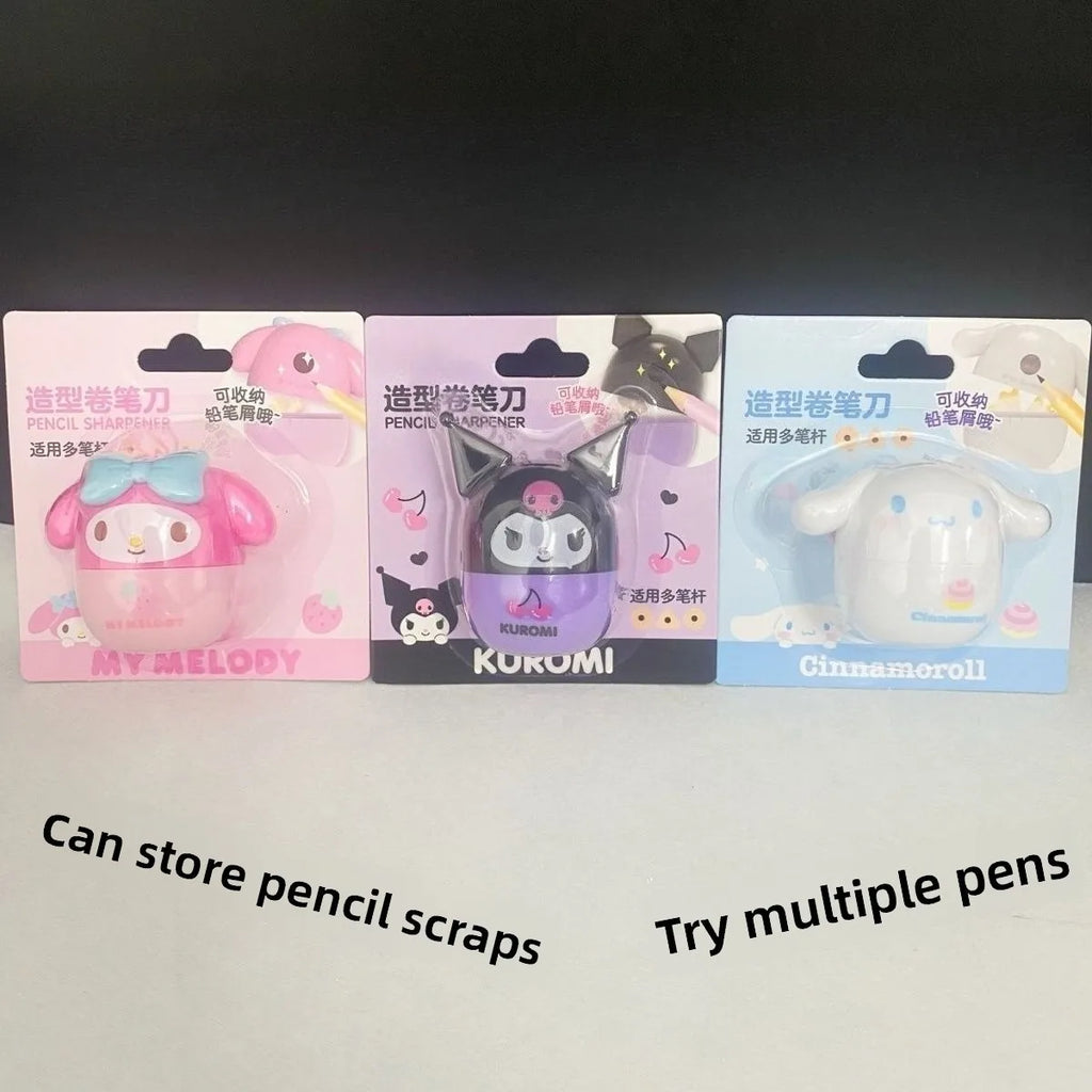 Cute Cartoon Pencil Sharpener Kawaii Skull Bow Design Manual Pencil Sharpener Portable School Office Stationery Women Teen Gift