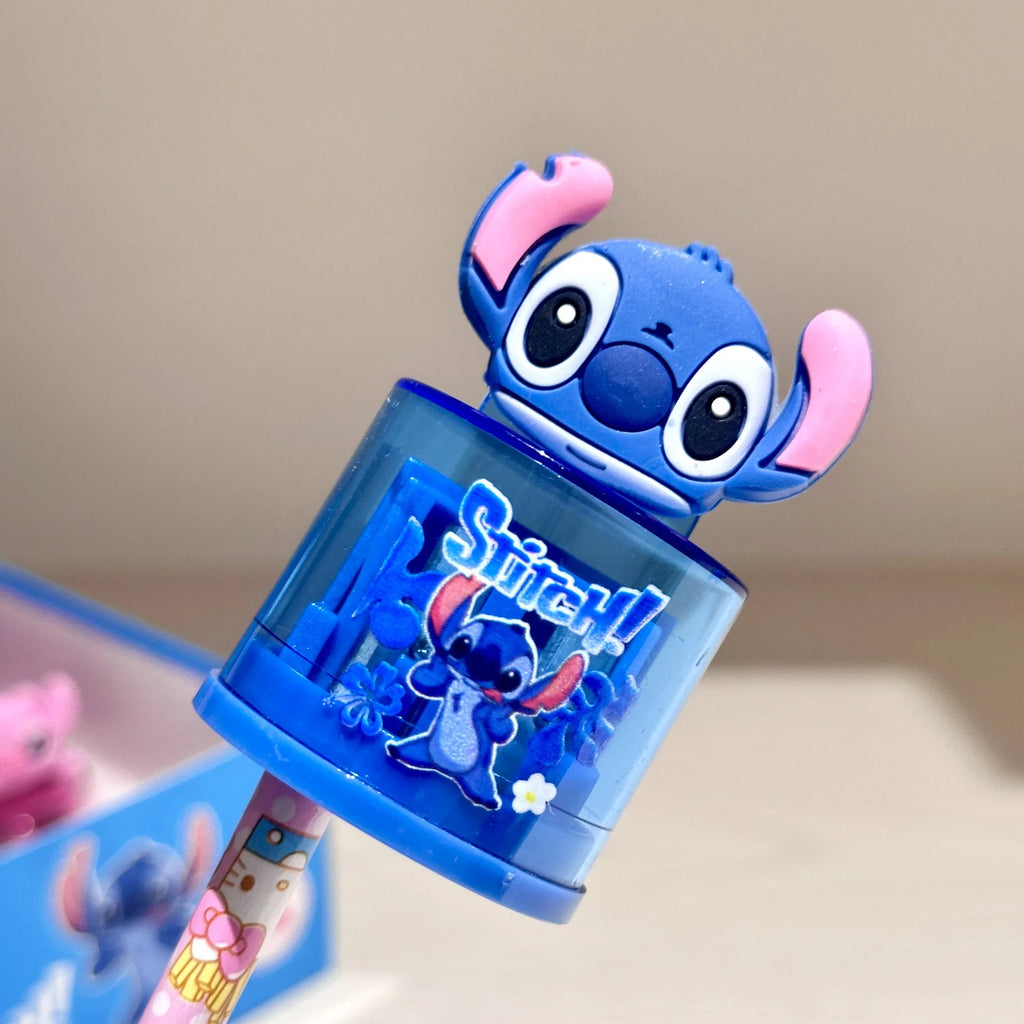 Random 1 Color Stitch doll pencil sharpener, cute cartoon student pencil sharpener, Lilo & Stitch stationery, school supplies