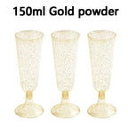 15/25/50pcs 150ml Disposable Champagne Glasses Cocktail Glasses Plastic Tall Glasses Martini Glasses for Weddings Party