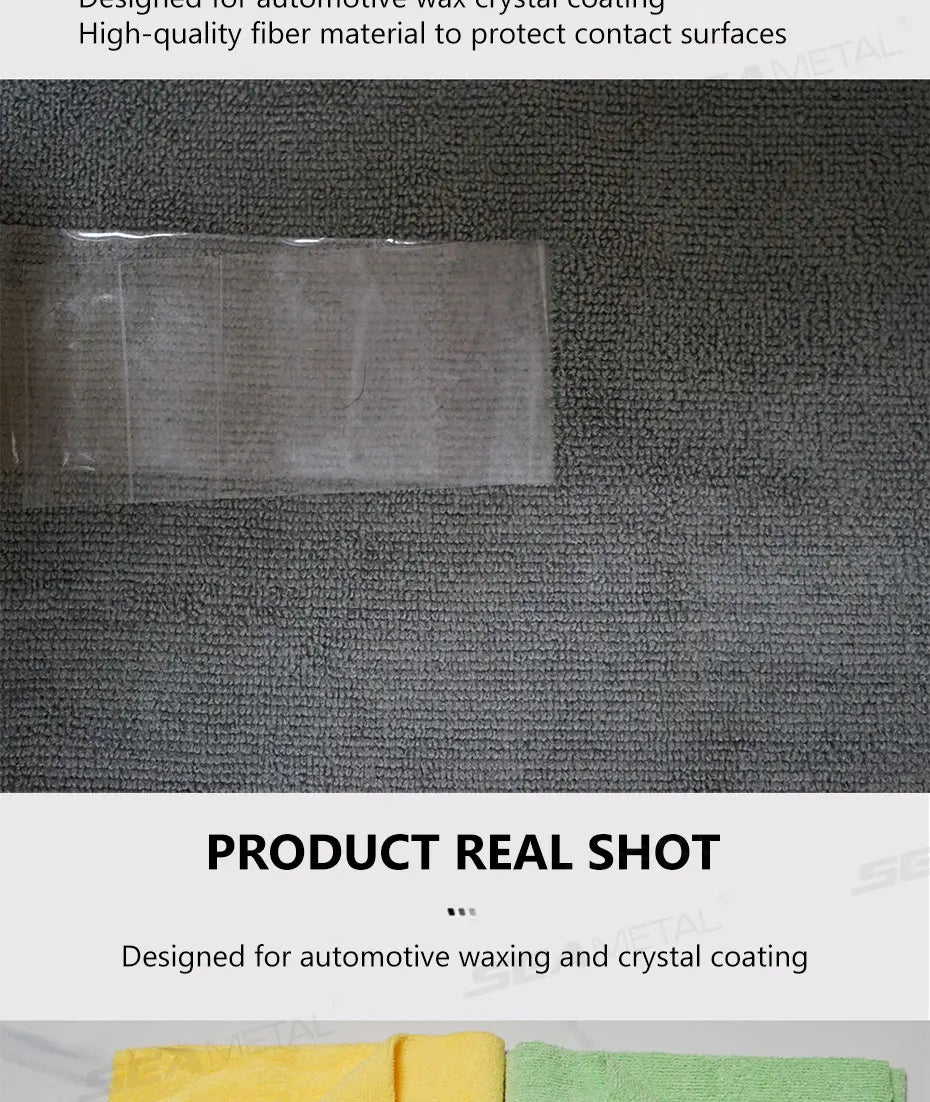 SEAMETAL 3/5/10pcs Car Wash Microfiber Towel Soft Edgeless Car Polishing Cloth Waxing Towel 40X40CM for Car Cleaning Accessories