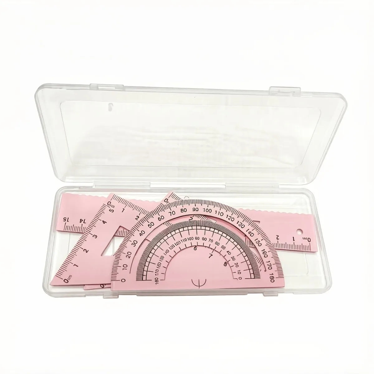 Multi functional geometric ruler set, protractor, triangle ruler, ruler, manual measurement and drawing tool