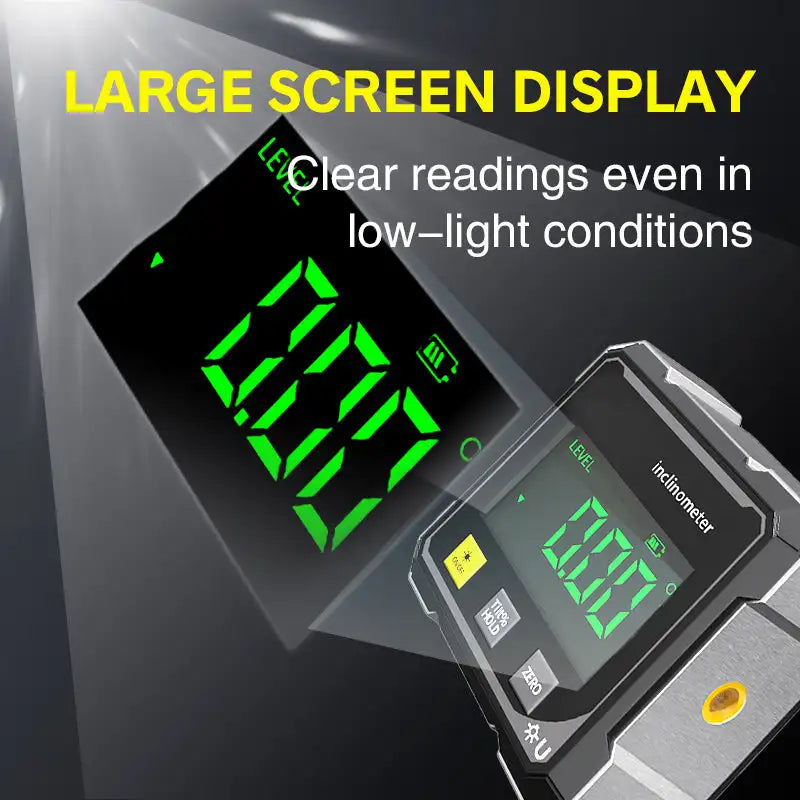 4-Side Magnetic Digital Angle Gauge With Laser Electronic Protractor Horizontometer Inclinometer Angle Ruler Slope Measuring