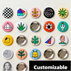 Diy Round Badge Custom Own Tinplate Brooches Personalized Photo Handwriting Text or Graphic Pins Acccessory Gifts for Boys Girls
