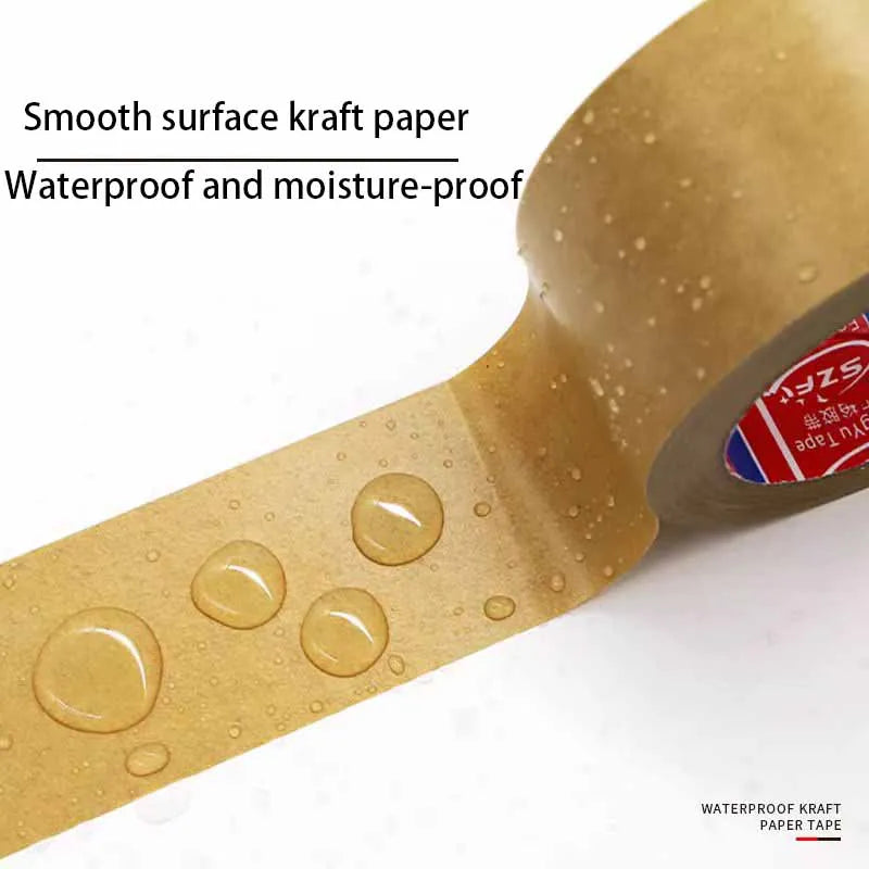 Kraft Paper Tape, Brown Sealing tape, Waterproof, Moisture-proof, Easy To Tear, Biodegradable And Environmentally Friendly Tape