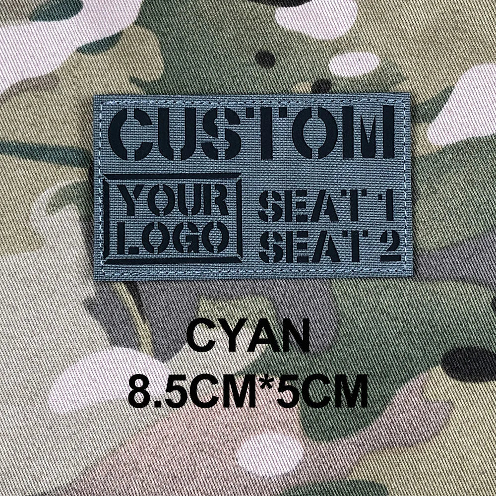 Custom Laser Cutting IR IFF Infrared Reflection Patch Name Tapes Tag Brand Black Letters