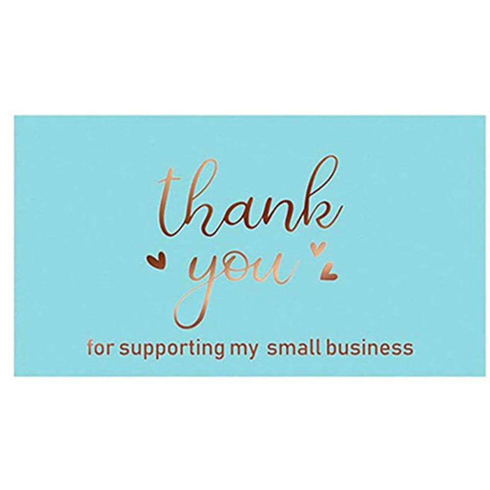 10-50pcs Thank You Cards For Small Business Colorful Laser Paper Thank You For Your Order "Beyond Grateful" Cards