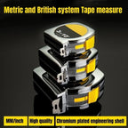 High-precision 10M Steel Tape Measure Metric and British System Measuring Tape Thickened Wear-resistant Woodwork Measuring Tools