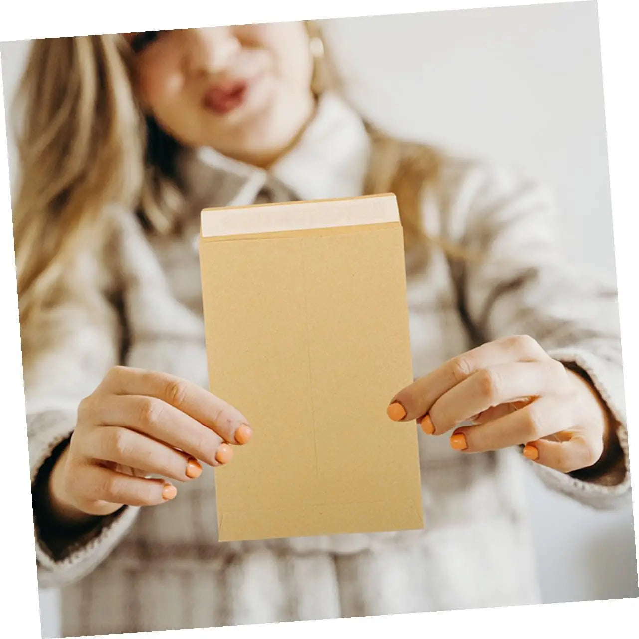 50PCS Thick Yellow Self Seal Kraft Envelopes Self Adhesive Cash Security Envelopes for Coins Seeds Cards Stamps Storage
