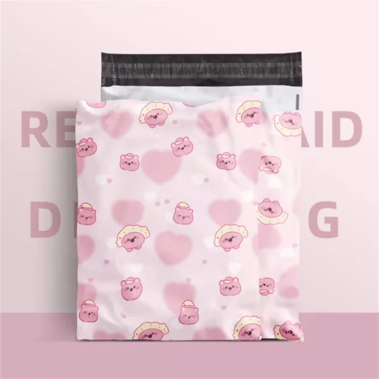 100PCS 9.8x13in Poly Mailer Adhesive Envelope Bag DIY Women Girl's Gifts Wedding Anniversary Plastic Mailing Packaging Pouches