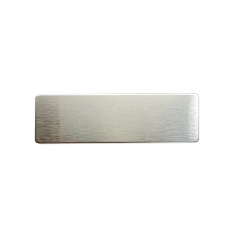 10pcs Laser Engraving Name Badge Holder Round Corner Gold Color Stainless Steel Badge Blank Material 70x20mm