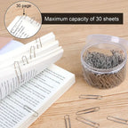 300pcs Silver Paper Clips, 28mm Office Binding Paper Clips, Suitable for Office File Storage, School, Home.