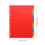 Plastic Binder Dividers A4 Loose-Leaf Writable Tabs Notebook Index Page Markers for Organizing Notebooks Journals Reports