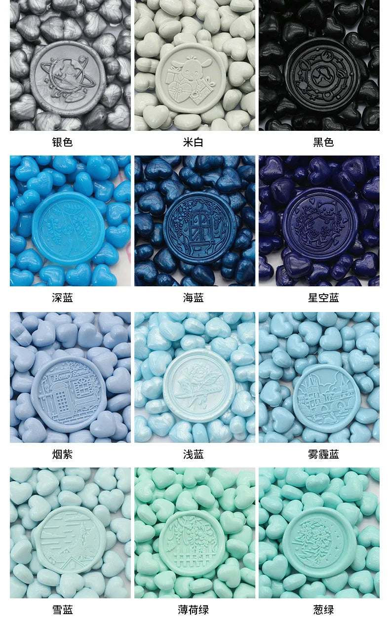 100pcs Heart-Shaped Sealing Wax Beads for Wax Seal Stamp, Great For Embellishment Of Card Envelope, Wedding Invitation