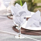 12pcs  100% COTTON RESTAURANT DINNER CLOTH LINEN WHITE 50x50cm PREMIUM HOTEL NAPKINS