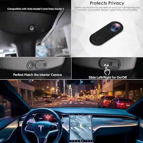 Ultra Thin Slide Webcam Cover for iPad Tablet Laptop Slide Sticker Privacy Protector for Tesla Model 3 Y Interior Cabin Camera