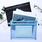 Nylon Mesh File Bag A4 A5 A6 Transparent Zipper Test Paper Information Bag Office Student Pen Bag Subject Bag Puzzle Storage Bag