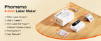 Phomemo M421 Label Printer 4x6 Shipping Thermal Label Maker Compatible with Phone & PC Portable Bluetooth Printers for Package