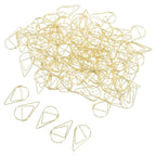 100pcs Waterdrop Paperclips Gold Metal Office Supplies Document File ganizer Teardrop Clips Paper Clamps For Files Binding
