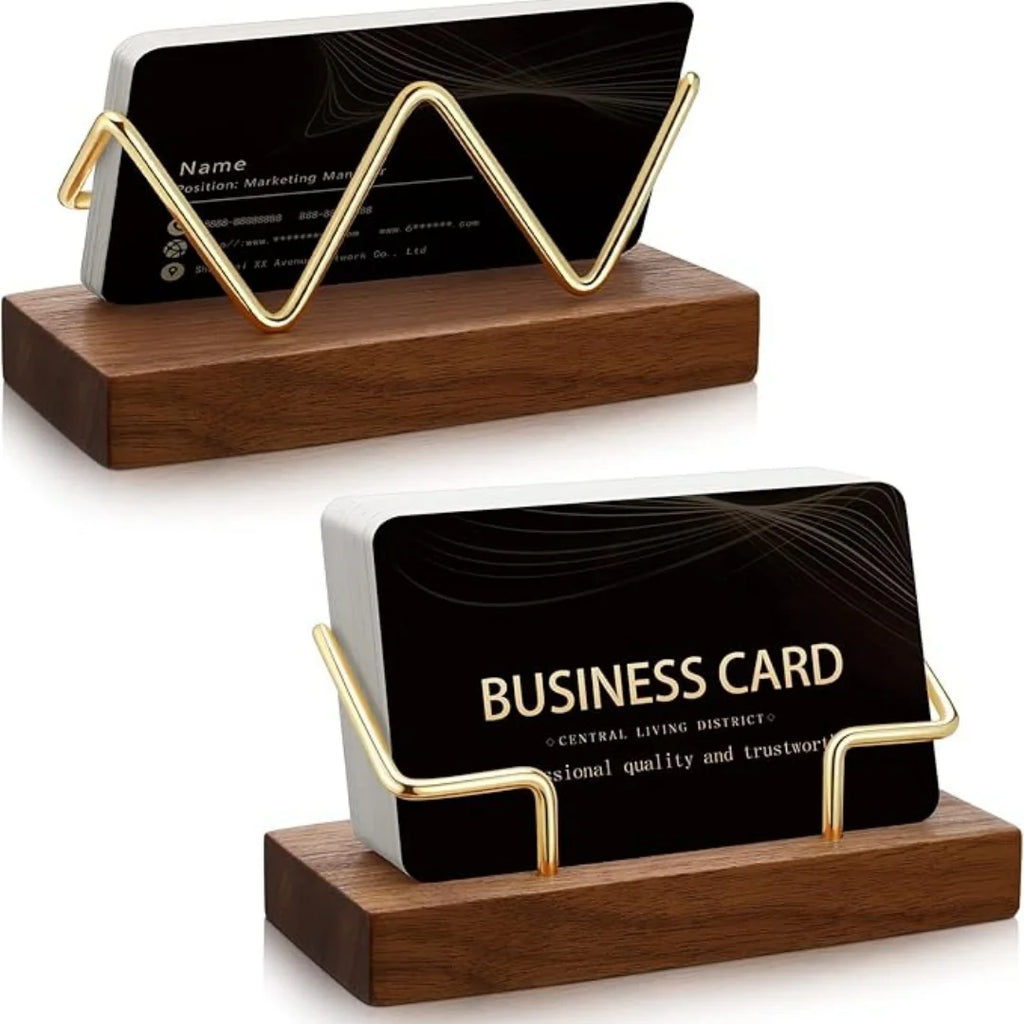 High-quality Wood Business Card Holder Desk Organizer Wooden Business Card Display Stand Postcard Holder Bracket for Office Home