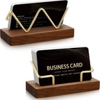 High-quality Wood Business Card Holder Desk Organizer Wooden Business Card Display Stand Postcard Holder Bracket for Office Home