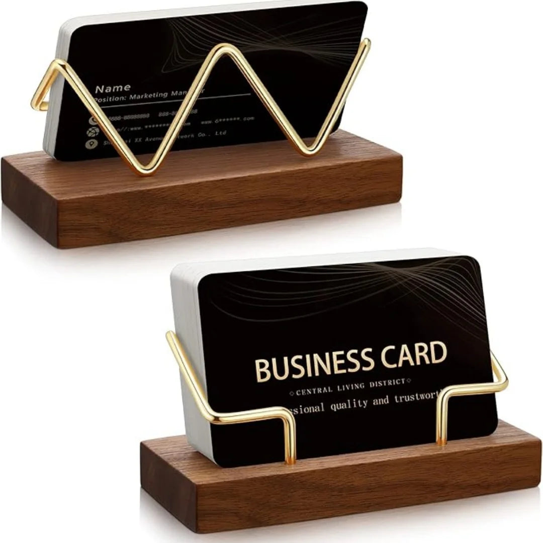 High-quality Wood Business Card Holder Desk Organizer Wooden Business Card Display Stand Postcard Holder Bracket for Office Home