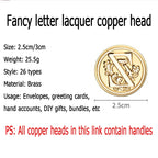 2PCS Clear Sealing Stamp Head Wax Seal Craft Supplies Wax Seal Stamp and Handle Stamp Scrapbooking Supplies Craft HCZ0106