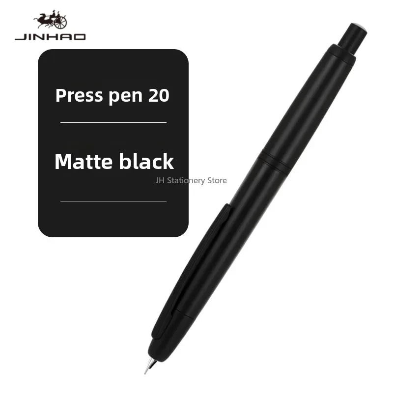 JINHAO 20 Press Fountain Pen Retractable EF/F Nib Plastic With Clip School Supplies PK 10 A1 Stationery Writing Ink Converter