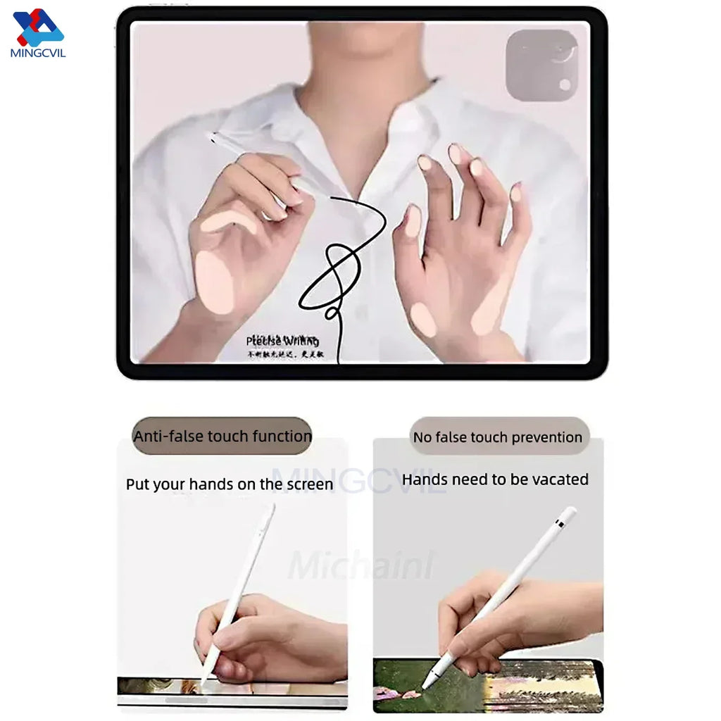 For iPad Pencil 2025 M4 Stylus Pen for Air 6 M2 Pro M3 with Palm Rejection Tilt for iPad Pro 11 12.9 13 7/8/9/10/11th mini 5 6 7