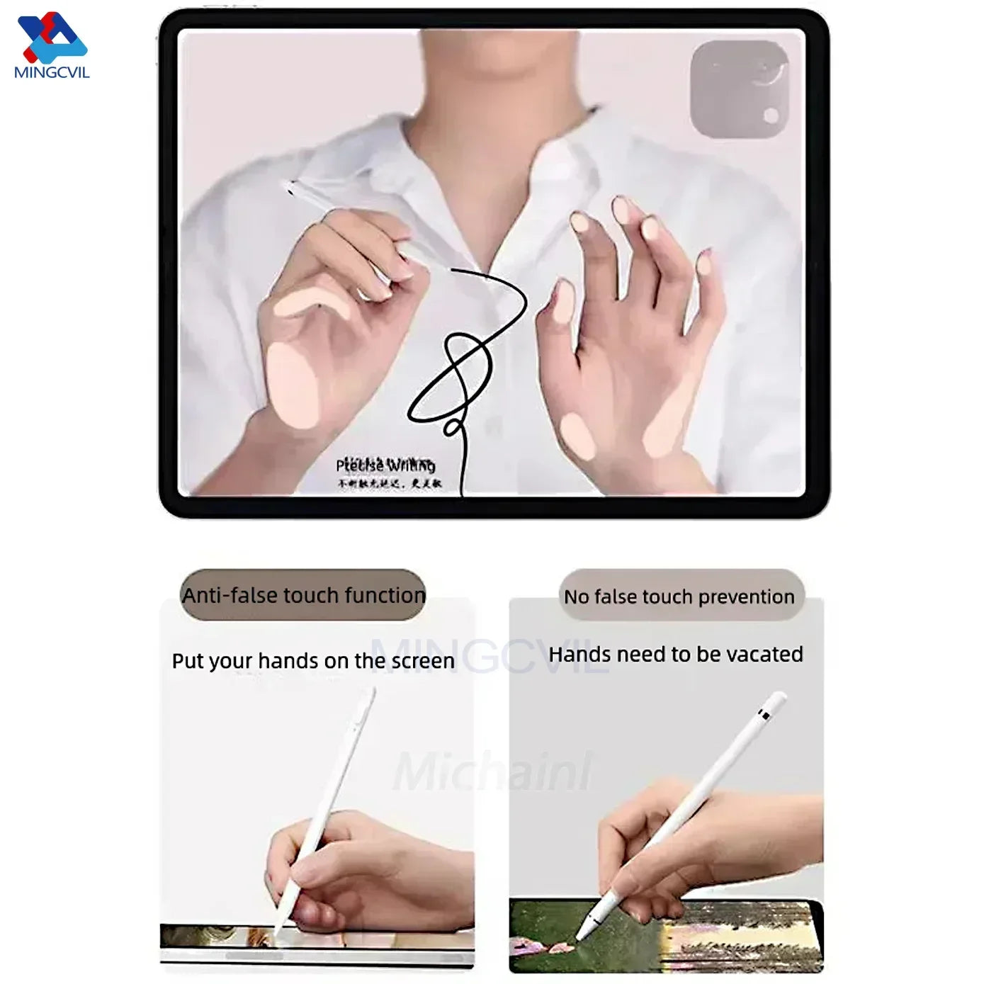 For iPad Pencil 2025 M4 Stylus Pen for Air 6 M2 Pro M3 with Palm Rejection Tilt for iPad Pro 11 12.9 13 7/8/9/10/11th mini 5 6 7