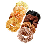 12/8pcs Premium Satin Large Intestine Hair Bands for Women Hundreds of Fabric Rubber Bands Hair Accessories