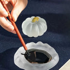 Frosted Glass Ink Dish Ink Stone Brush Rest Multi-purpose Ink Plate for Calligraphy Painting Art Decor Gift