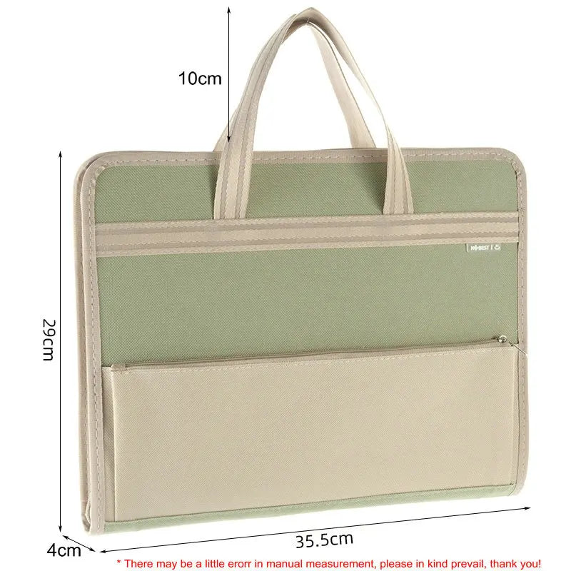 Portable Expanding File A4 Document Bag 13-layers Accordion File Organizer Paper Holder Oxford Fabric Paper Storage A4 File Bag