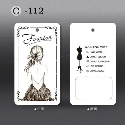 250pcs/lot Clothing Printing Hang Tags Price Tag in Stock Labels for Clothes Personalizar Etiquetas