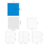 PLRBOK A5 D Shape 3 Ring Refillable Photo Album with Magnetic Buckle,Glitter PU Leather Binder Cover,10×15 15×21 1/2/4 Pockets