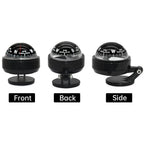 For Boat Yacht Car Waterproof Navigation Compass With Electronic LED Light White/Black Marine Sea Pivoting Marine Compass