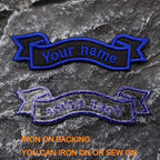 Custom Name Tags Embroidered Patches Personalized Text Badge with Iron on Backing