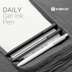 KACO Gel Pens Press Signature Pen Stationery Metal Pen Clip 0.5mm Black Ink Quicking Drying Large Capacity 800M Smooth Writing