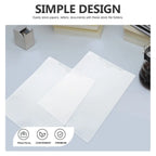 24Pcs Clear PP Plastic File Folder Sleeve Hanging Document Organizer for Office Study Paper Storage Portable File Container