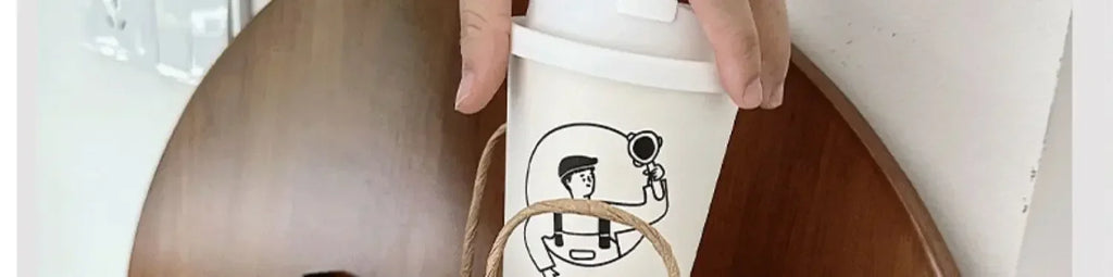 50 Sets of Coffee Packaging Cups Thickened and Heat-resistant Disposable Paper Cups Handdrawn Boys and Girls Juice Milk Mug