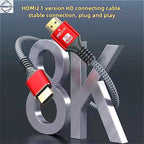 MINGCVIL 48Gbps HDMI-compatible Cable 8K 60Hz 1m 2m 3m 5m HDMI-compatible 2.1 Cable 4K 120Hz HDR 3D Effect Video for HDTV PC
