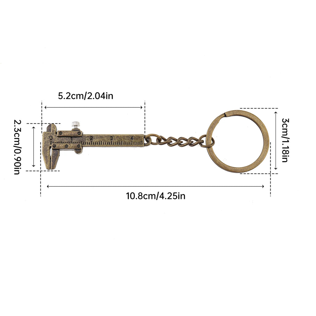 0-40mm Portable Mini Zinc Alloy Vernier Caliper with Chain Keychain and 1mm Accuracy for Measurement